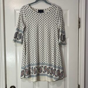 Betsy Red Couture brand tunic Size Large